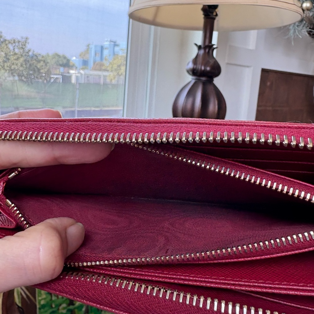 PRADA Red Saffiano Leather Wallet - Picture 7 of 11